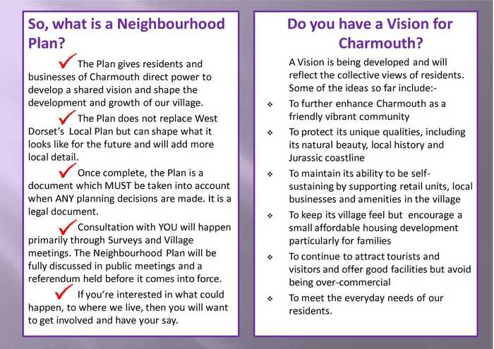 Charmouth Neighbourhood Plan Pamphlet